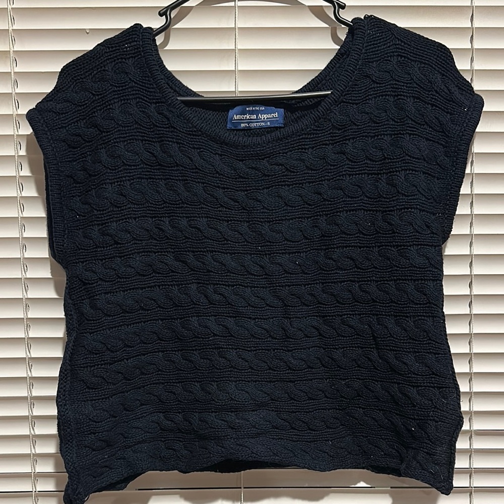 COPY - American Apparel Black Cable Knit Sweater